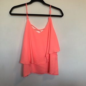 NWOT OLIVIACIOUS Neon flowy tank